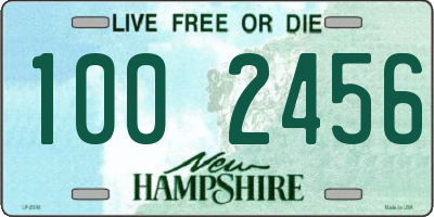NH license plate 1002456