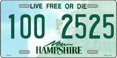 NH license plate 1002525