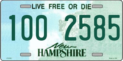 NH license plate 1002585
