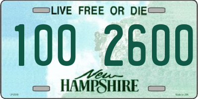 NH license plate 1002600