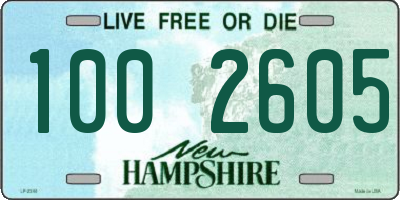 NH license plate 1002605