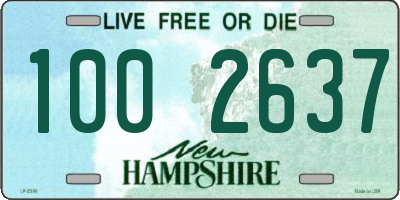NH license plate 1002637