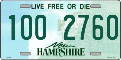 NH license plate 1002760