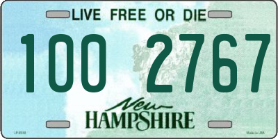 NH license plate 1002767