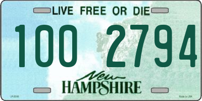 NH license plate 1002794