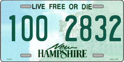 NH license plate 1002832
