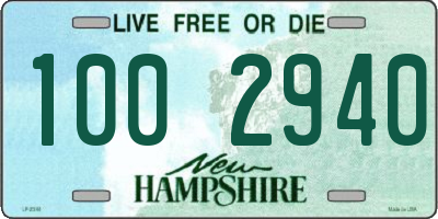 NH license plate 1002940