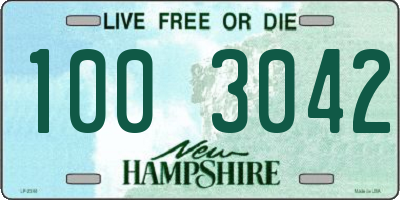 NH license plate 1003042