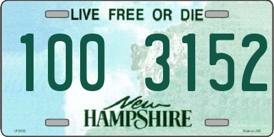 NH license plate 1003152