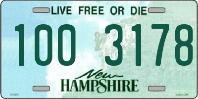NH license plate 1003178