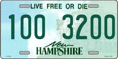 NH license plate 1003200