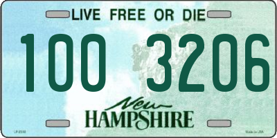 NH license plate 1003206
