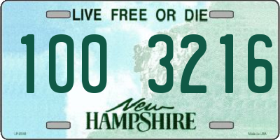 NH license plate 1003216