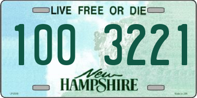 NH license plate 1003221