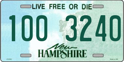 NH license plate 1003240