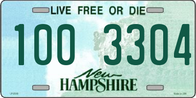 NH license plate 1003304