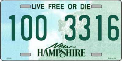 NH license plate 1003316