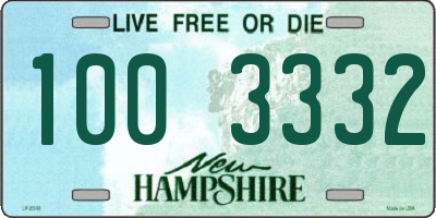 NH license plate 1003332
