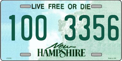 NH license plate 1003356