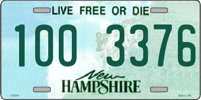NH license plate 1003376