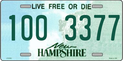 NH license plate 1003377