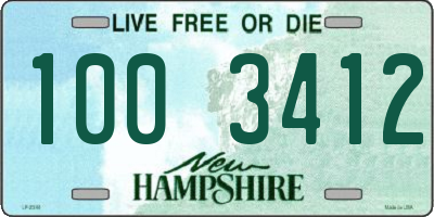 NH license plate 1003412