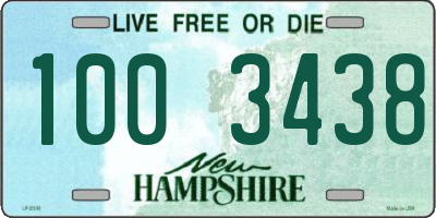 NH license plate 1003438