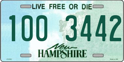 NH license plate 1003442