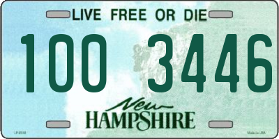 NH license plate 1003446