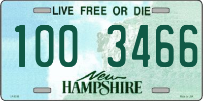 NH license plate 1003466