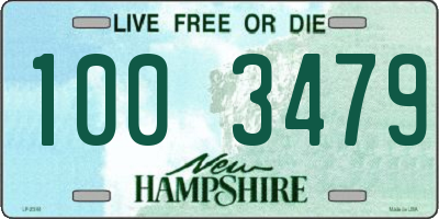 NH license plate 1003479