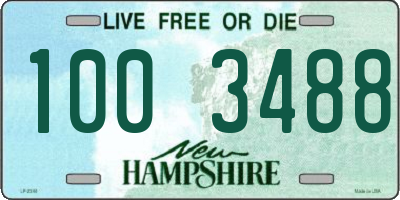 NH license plate 1003488