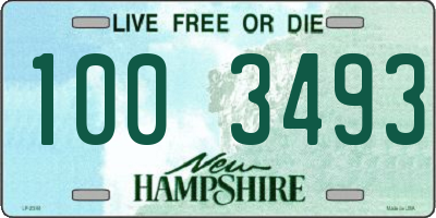 NH license plate 1003493