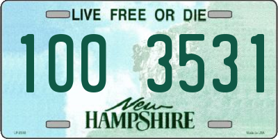 NH license plate 1003531