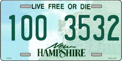 NH license plate 1003532