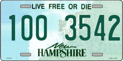 NH license plate 1003542