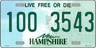NH license plate 1003543