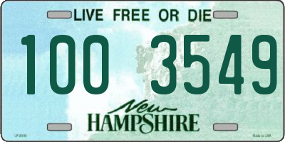NH license plate 1003549