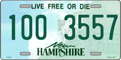 NH license plate 1003557