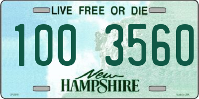 NH license plate 1003560