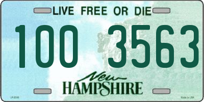 NH license plate 1003563