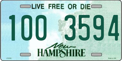 NH license plate 1003594