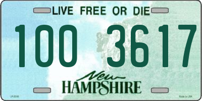 NH license plate 1003617