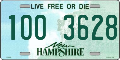 NH license plate 1003628
