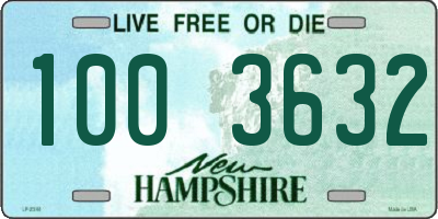 NH license plate 1003632