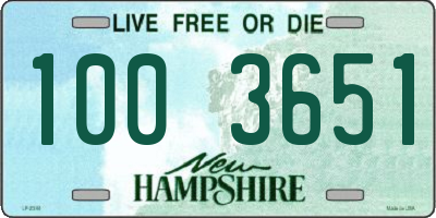 NH license plate 1003651