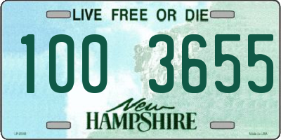 NH license plate 1003655