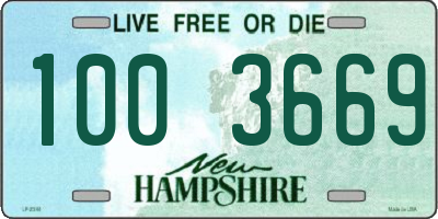 NH license plate 1003669