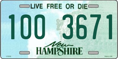 NH license plate 1003671