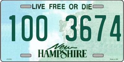 NH license plate 1003674